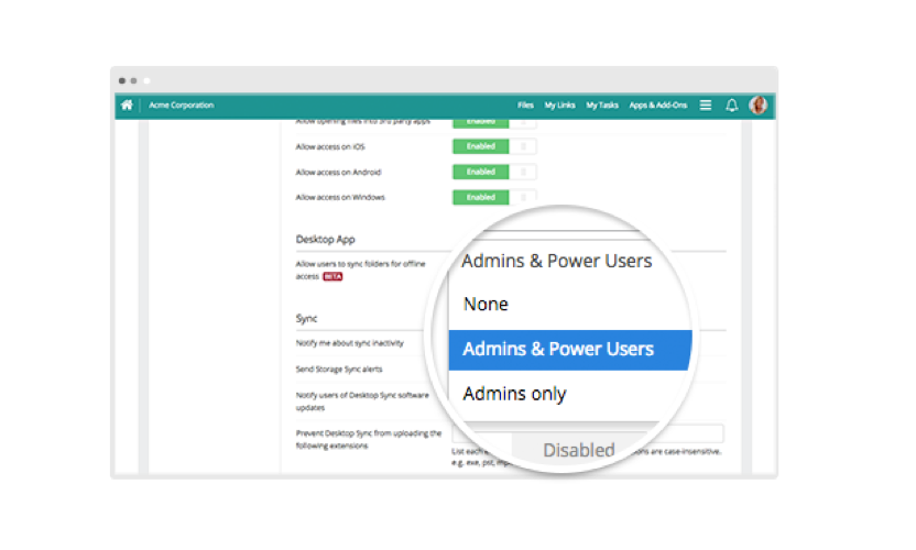 Granular Control for Offline Sync on Desktop App