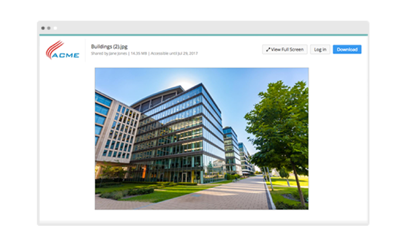 Login Button for Shared Links