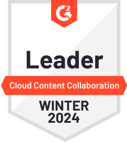 Leader in Cloud Content Collaboration Winter 2024
