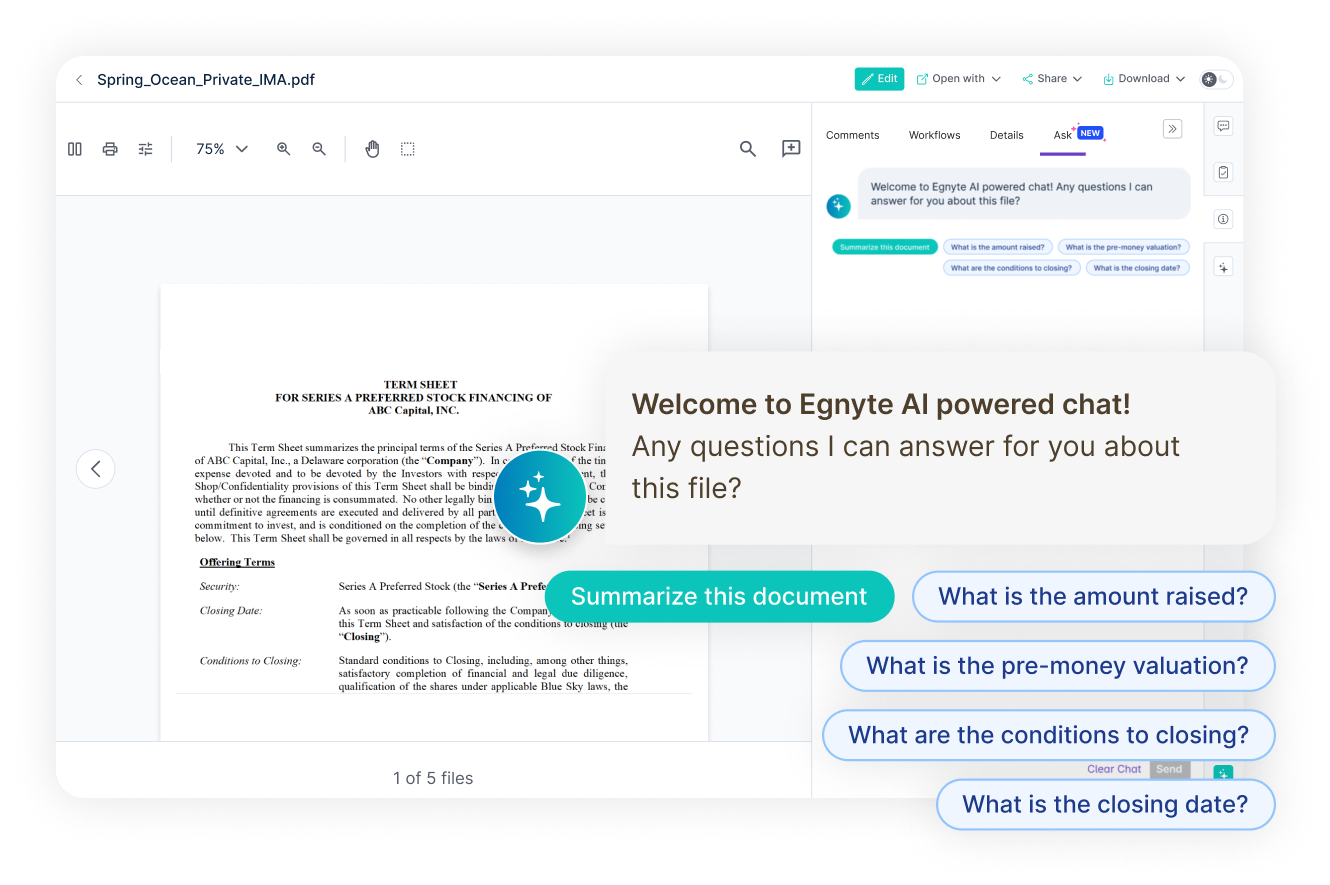Simplify Document Management and Workflows with Egnytes AI