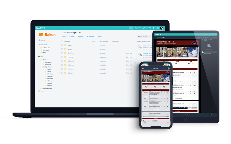 Raken Daily Report Synch with Designated Folders | Egnyte
