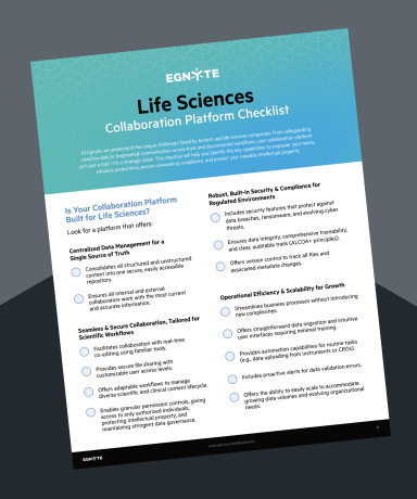 Life Sciences Collaboration Platform Checklist