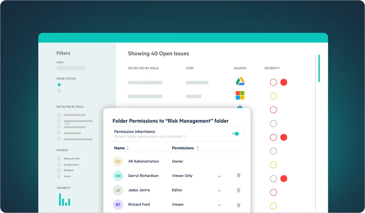  Egnyte dashboard for folder permissions