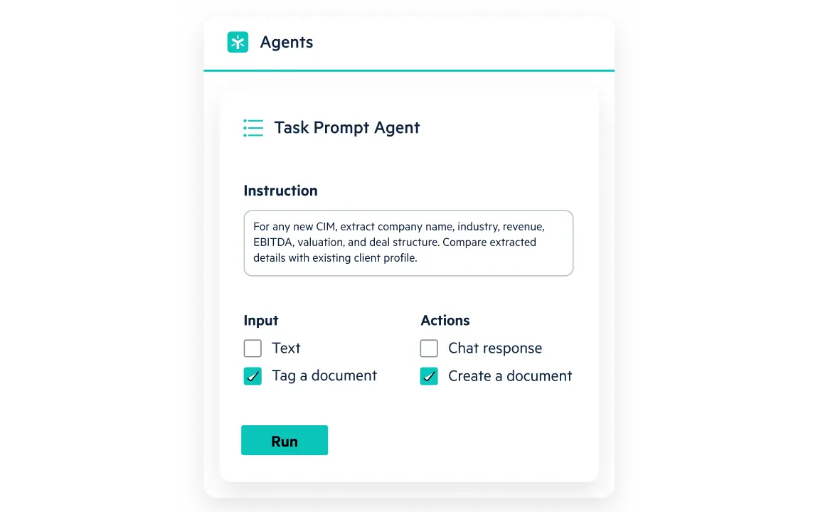Egnyte document portal AI agent task