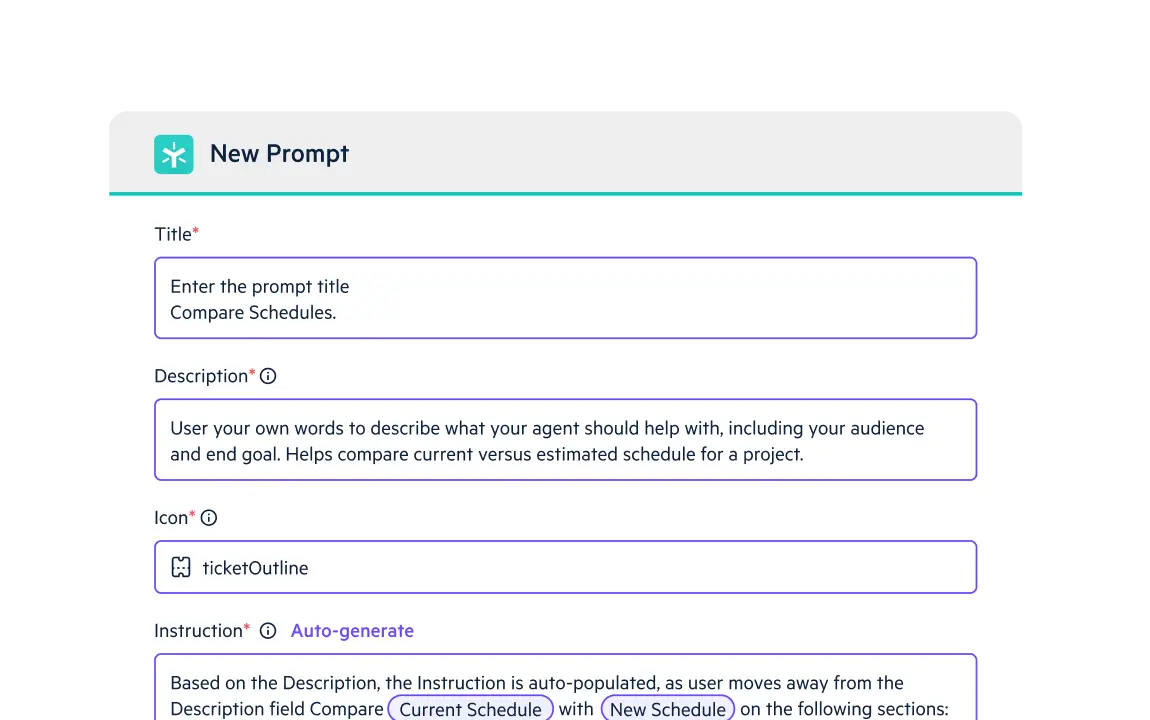Egnyte AI new prompt creation interface