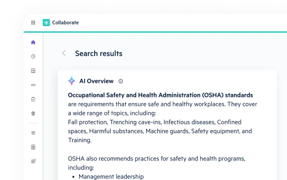 Egnyte AI Overview search results panel