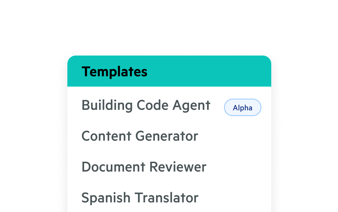  Egnyte AI Agent templates panel
