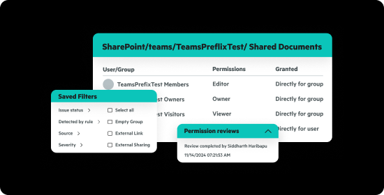 Egnyte SharePoint permissions dashboard