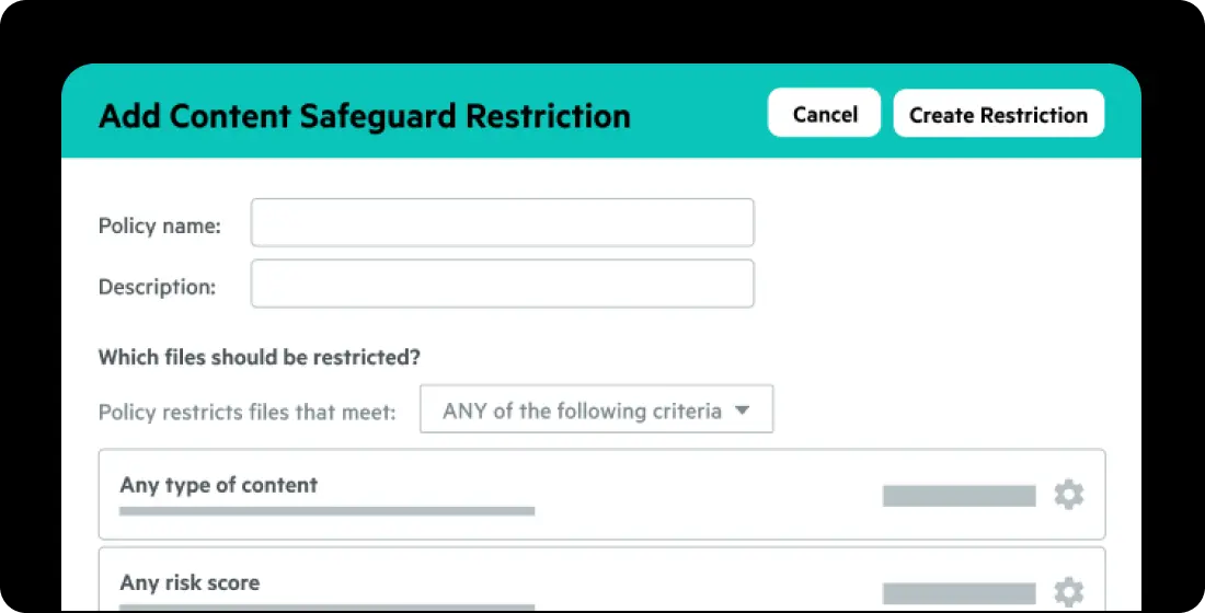 Egnyte content safeguard policy setup