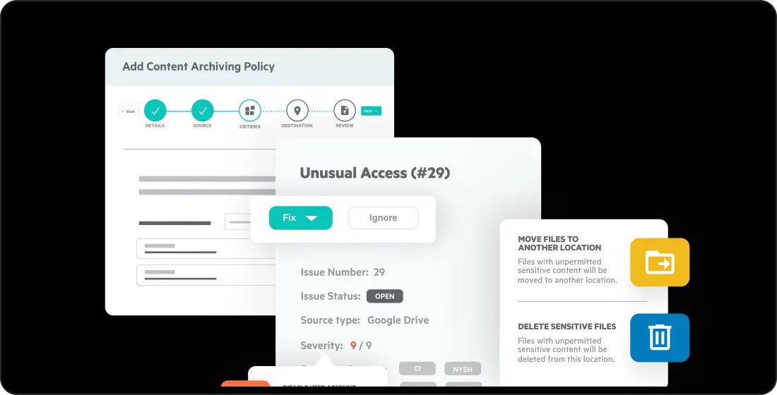Egnyte unusual access detection and remediation