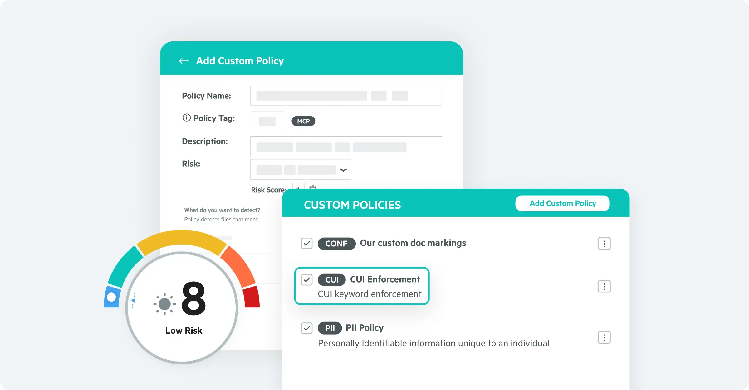 Egnyte add custom CUI policy risk score