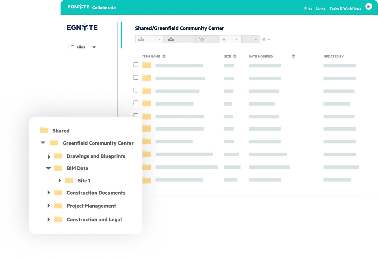 Egnyte construction project file management