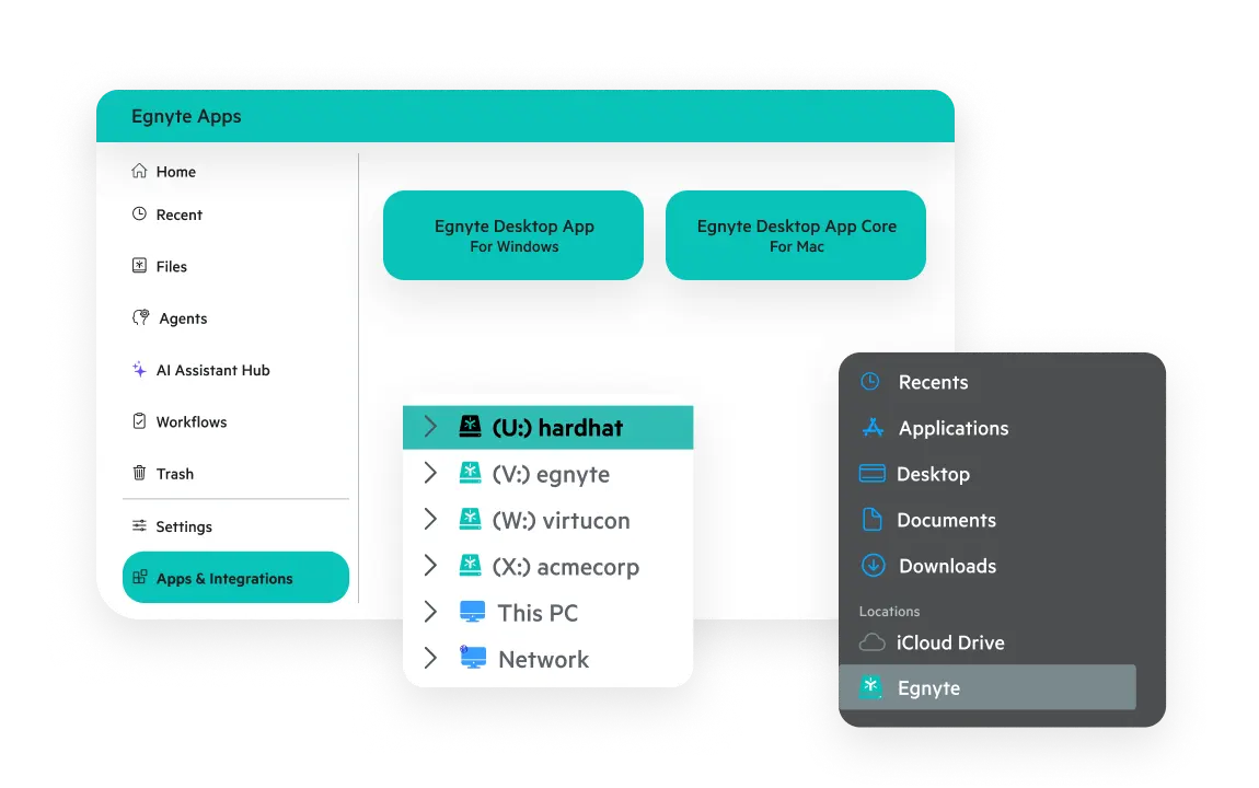 Egnyte desktop app for Windows and Mac
