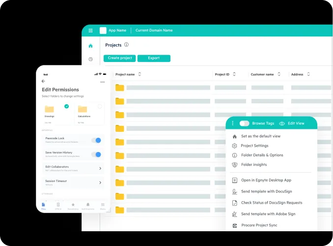 Egnyte project management permissions settings