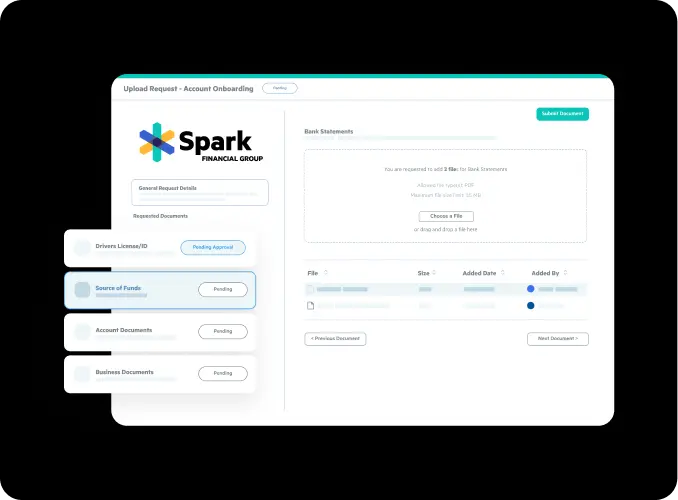 Egnyte client onboarding document upload