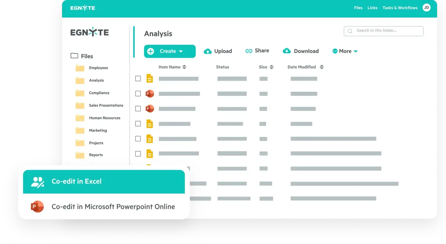  Egnyte secure file collaboration interface
