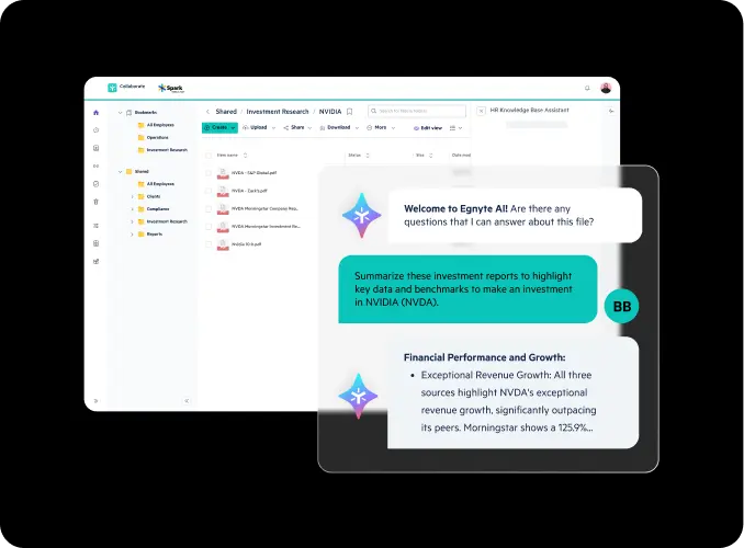 Egnyte AI investment research assistant