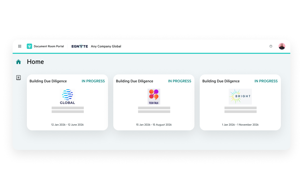 Egnyte document room due diligence portal