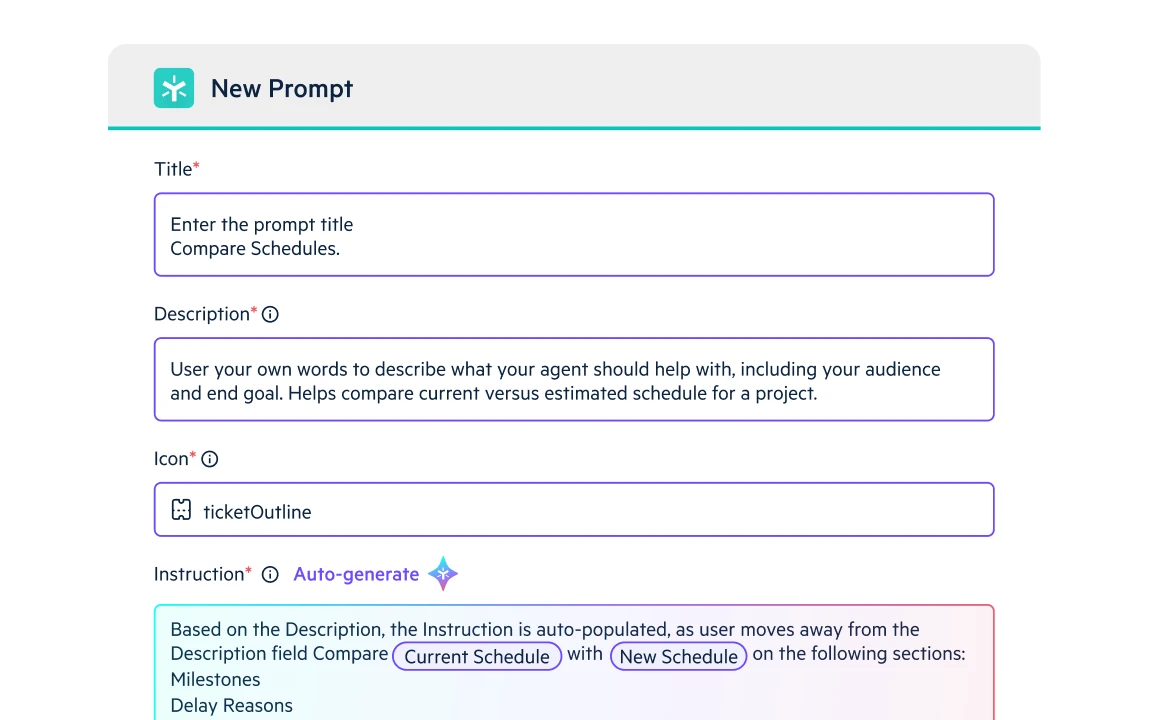 Egnyte AI new prompt creation interface