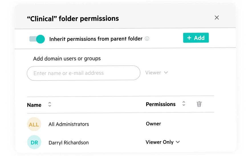 Egnyte Clinical folder permissions