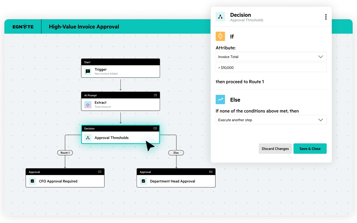  Egnyte AI invoice approval workflow