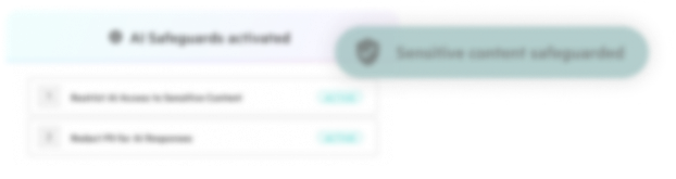 AI Safeguards activated, sensitive content safeguarded