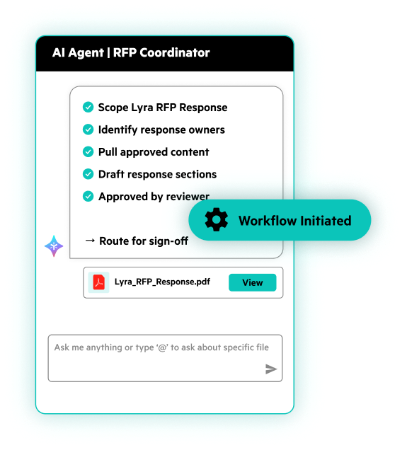 AI Agent RFI Coordinator with a workflow initiated