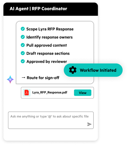 AI Agent RFI Coordinator with a workflow initiated