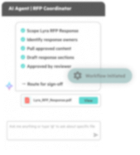 AI Agent RFI Coordinator with a workflow initiated