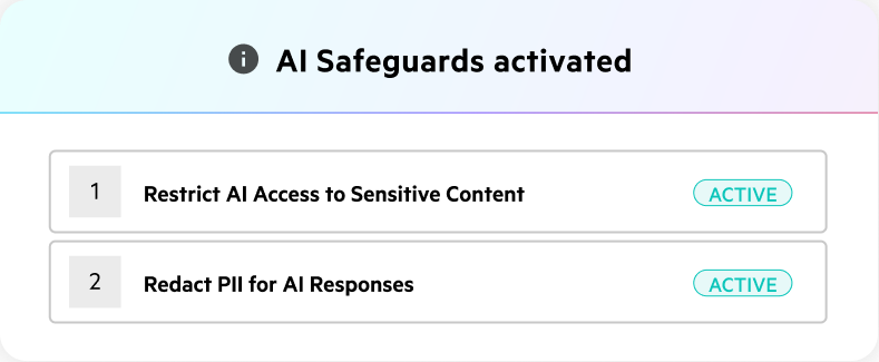 AI Safeguards activated, sensitive content safeguarded
