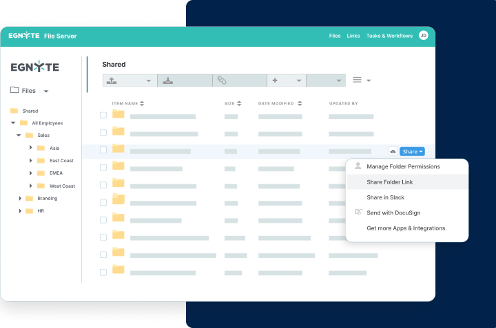Egnyte: Send Folder Links Instead of Email Attachments